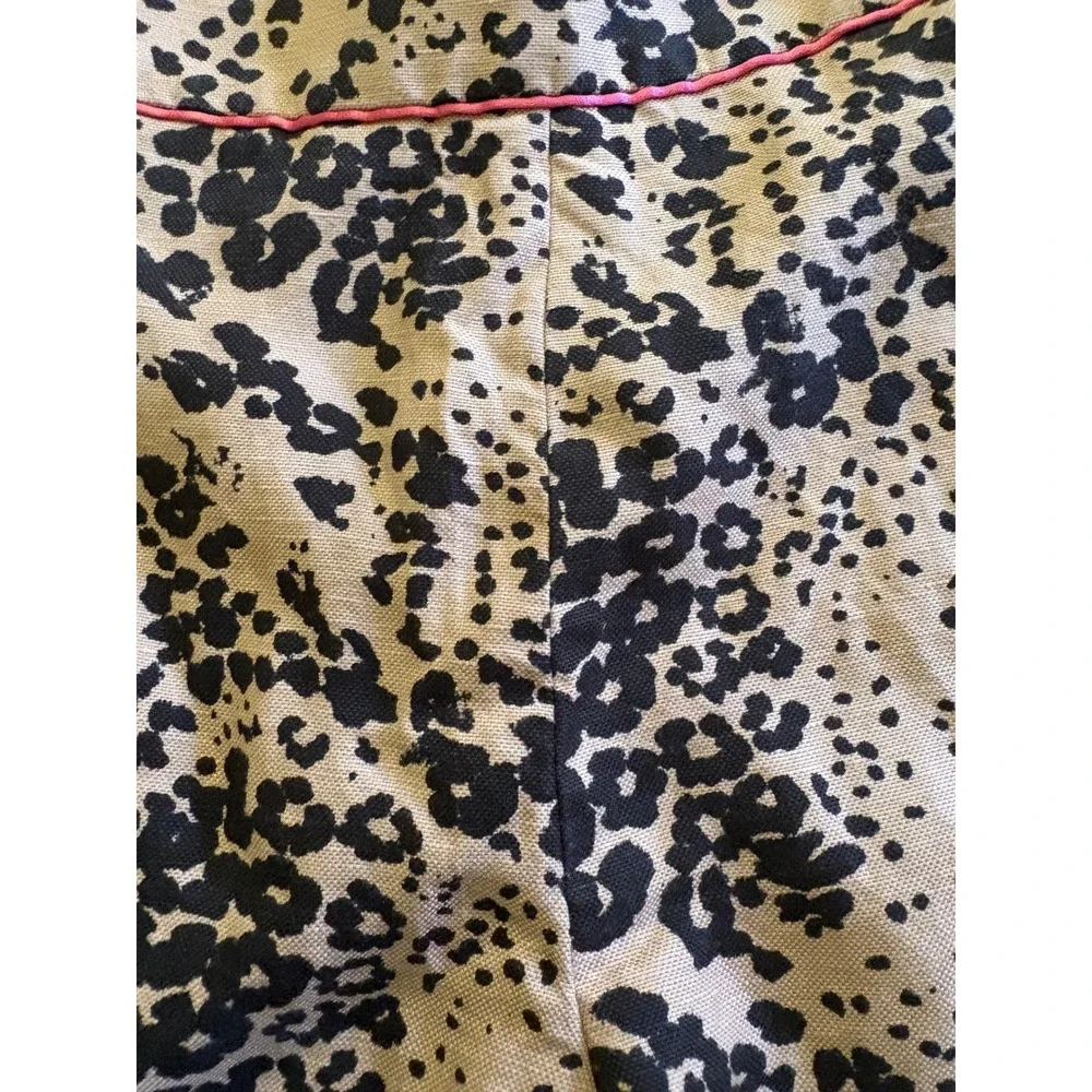 J.Crew Women Leopard Print Linen Blend Shorts Size 4‎ Animal Print Lined